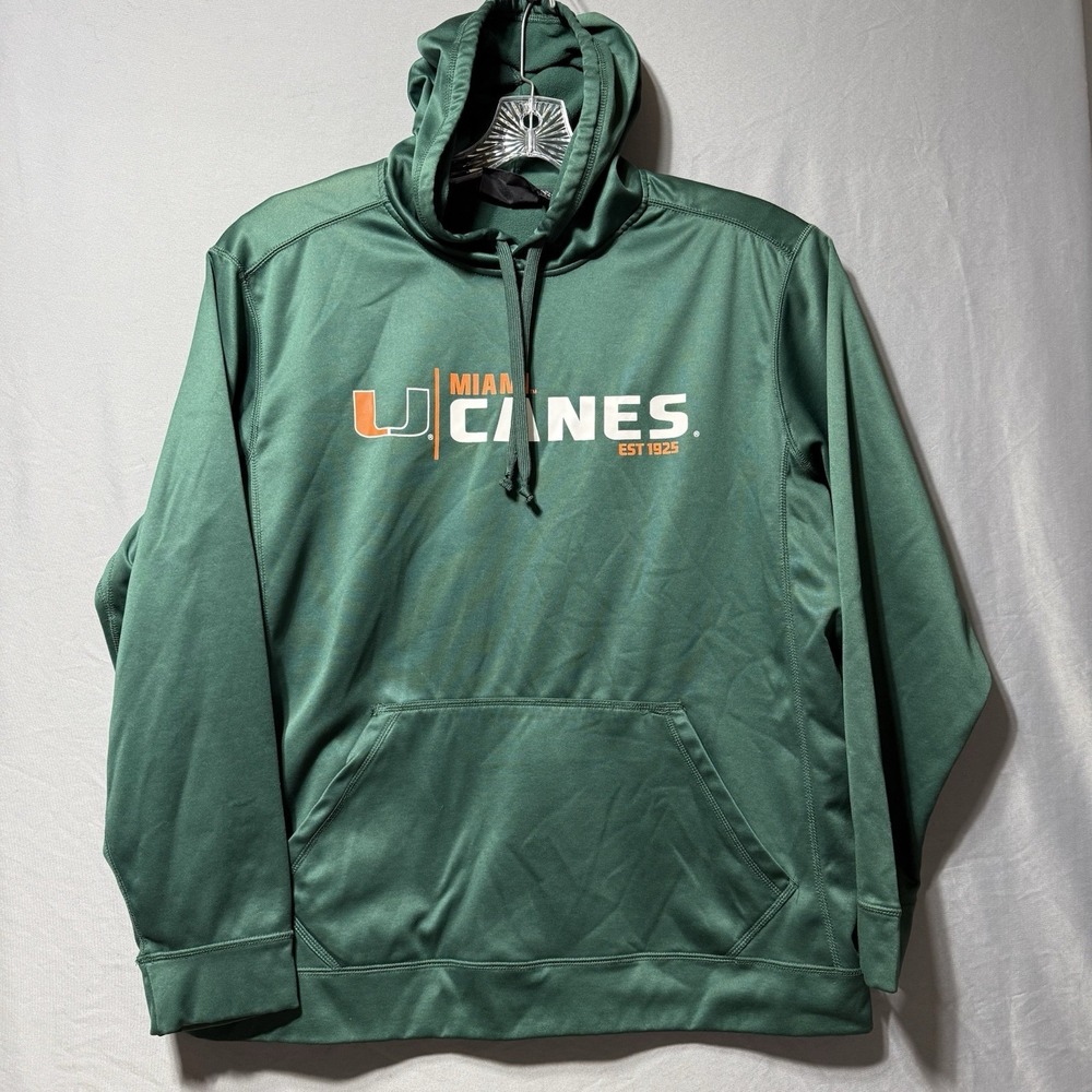 Miami Hurricanes Hoodie Adult XL Canes Hooded Sweatshirt NCAA Shirt ACC j2 Sport